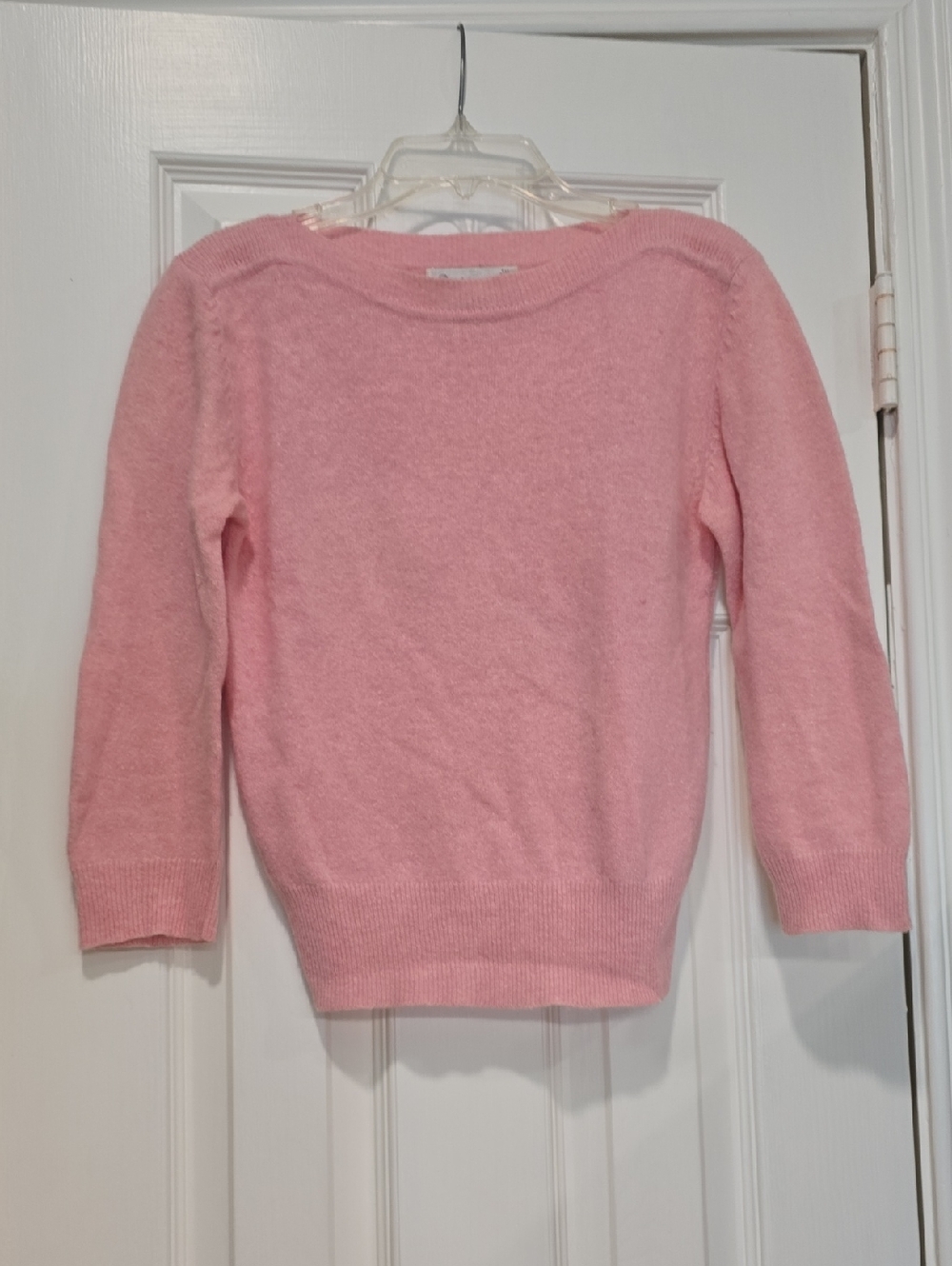 Butter Pink Scoop-Neck Lightweight Knit Sweater